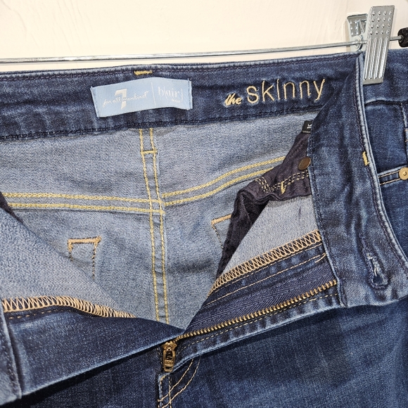7FAM Jeans Stretch Denim The Skinny Women's Size 31 *Flaw* 7 For All Mankind - Picture 5 of 14